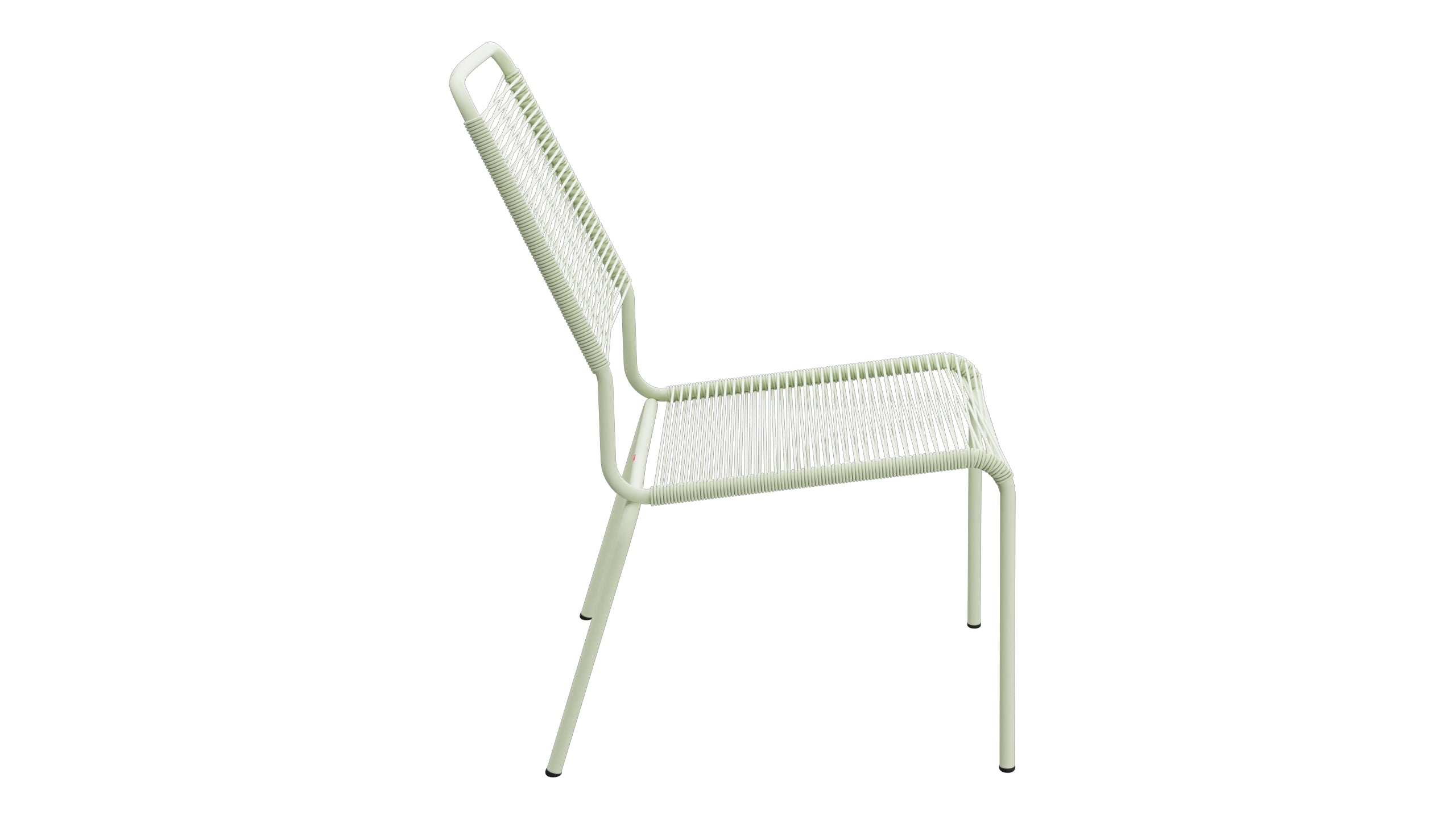 Rigi Spaghetti-Salonsessel  ohne Armlehne in Pastellgrün präsentiert im Onlineshop von KAQTU Design AG. Outdoor-Sessel ist von Schaffner
