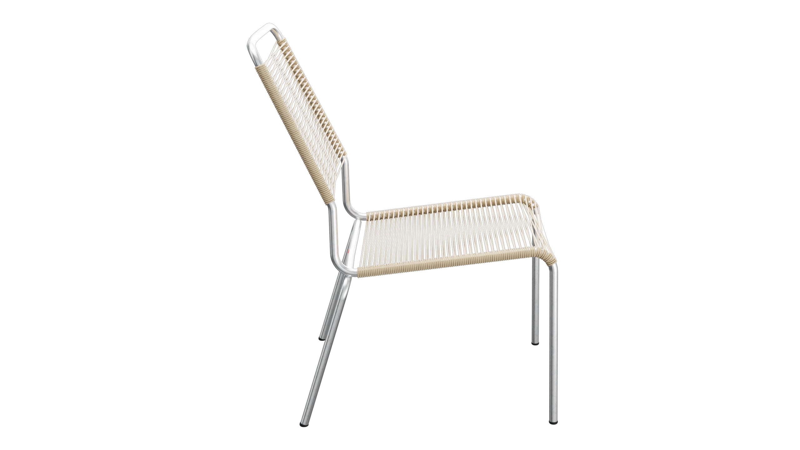 Rigi Spaghetti-Salonsessel  ohne Armlehne in Pastellbraun präsentiert im Onlineshop von KAQTU Design AG. Outdoor-Sessel ist von Schaffner