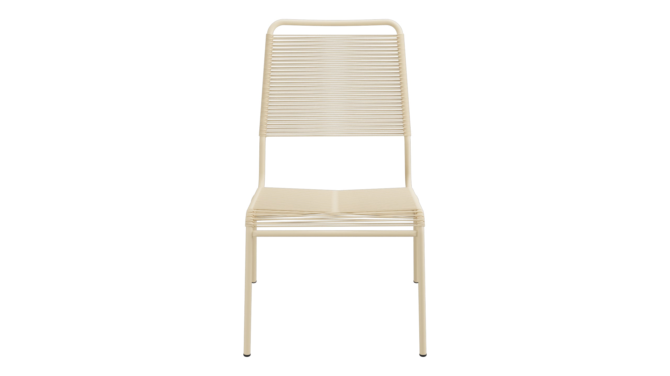 Rigi Spaghetti-Salonsessel  ohne Armlehne in Pastellbraun präsentiert im Onlineshop von KAQTU Design AG. Outdoor-Sessel ist von Schaffner