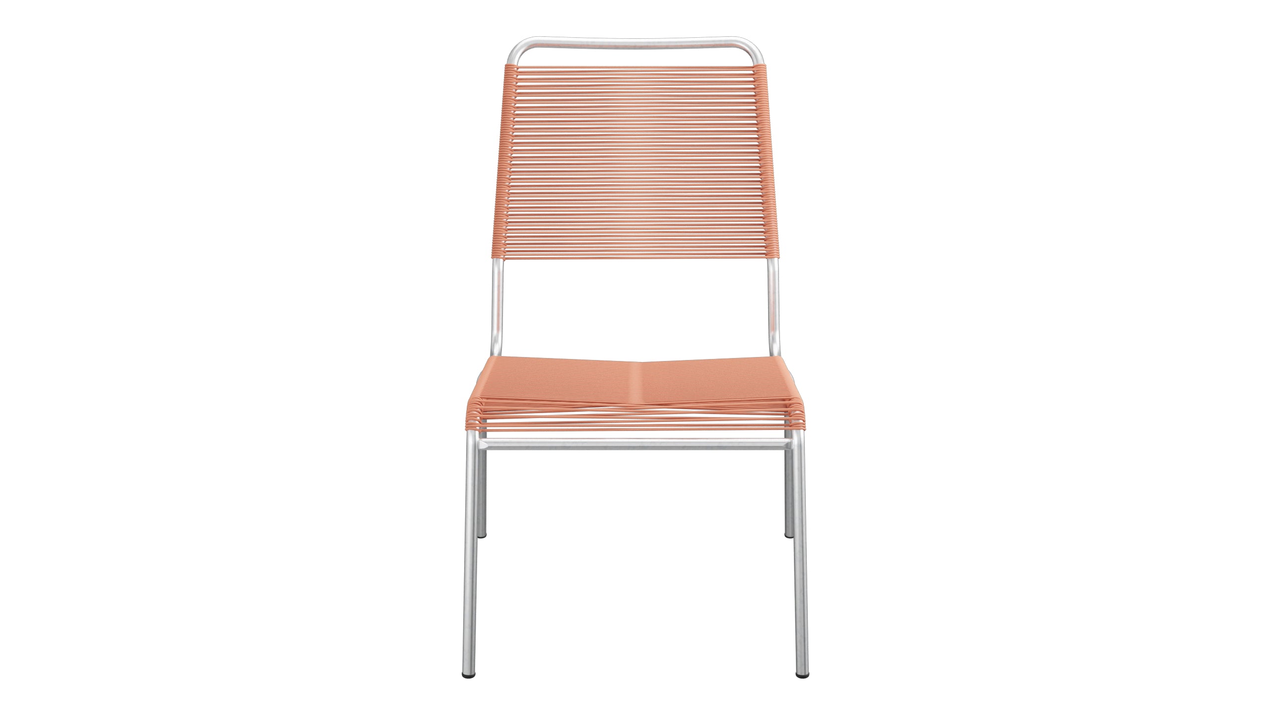 Rigi Spaghetti-Salonsessel  ohne Armlehne in Pastellterracotta präsentiert im Onlineshop von KAQTU Design AG. Outdoor-Sessel ist von Schaffner