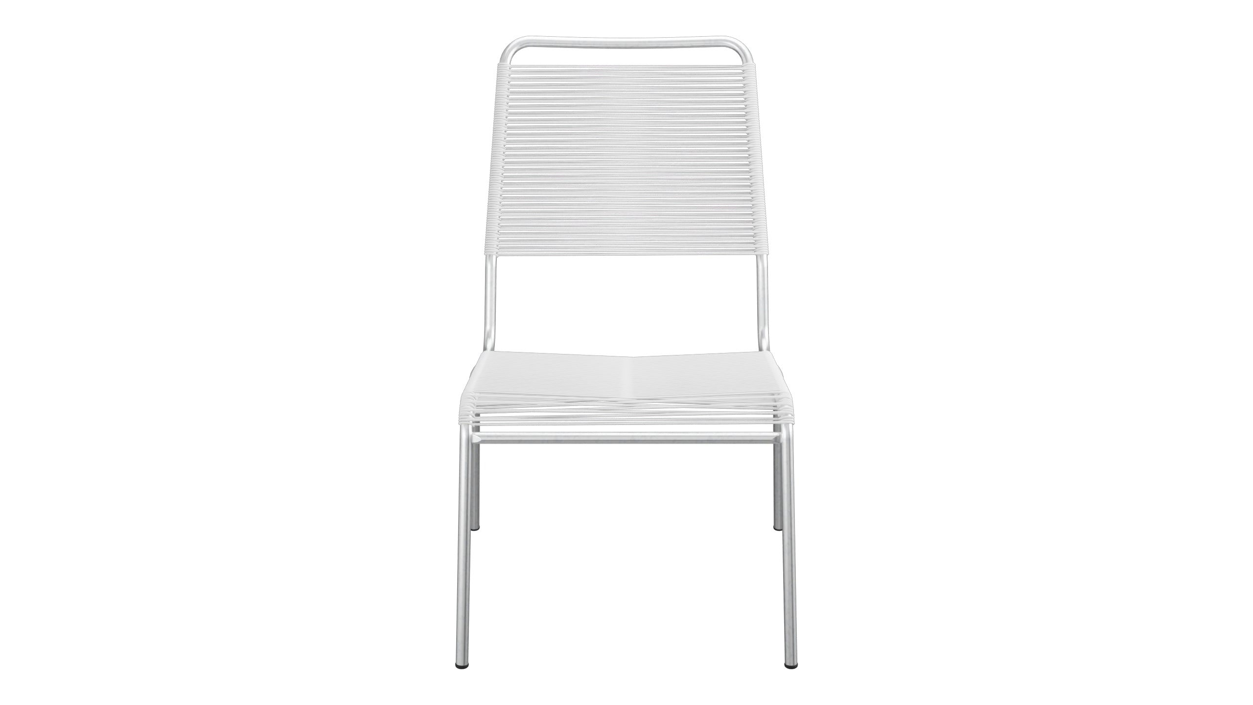 Rigi Spaghetti-Salonsessel  ohne Armlehne in Weiss präsentiert im Onlineshop von KAQTU Design AG. Outdoor-Sessel ist von Schaffner