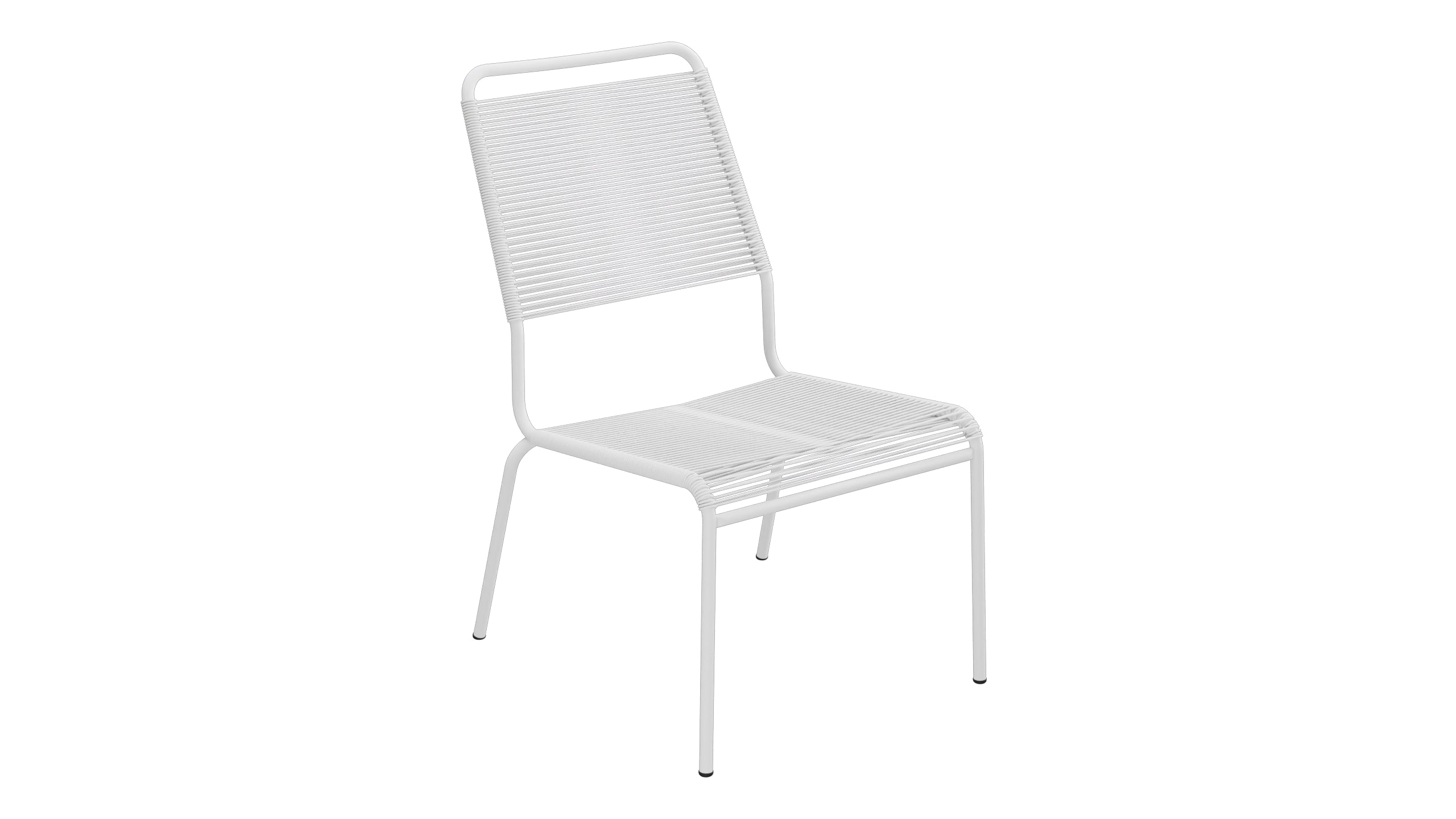 Rigi Spaghetti-Salonsessel  ohne Armlehne in Weiss präsentiert im Onlineshop von KAQTU Design AG. Outdoor-Sessel ist von Schaffner