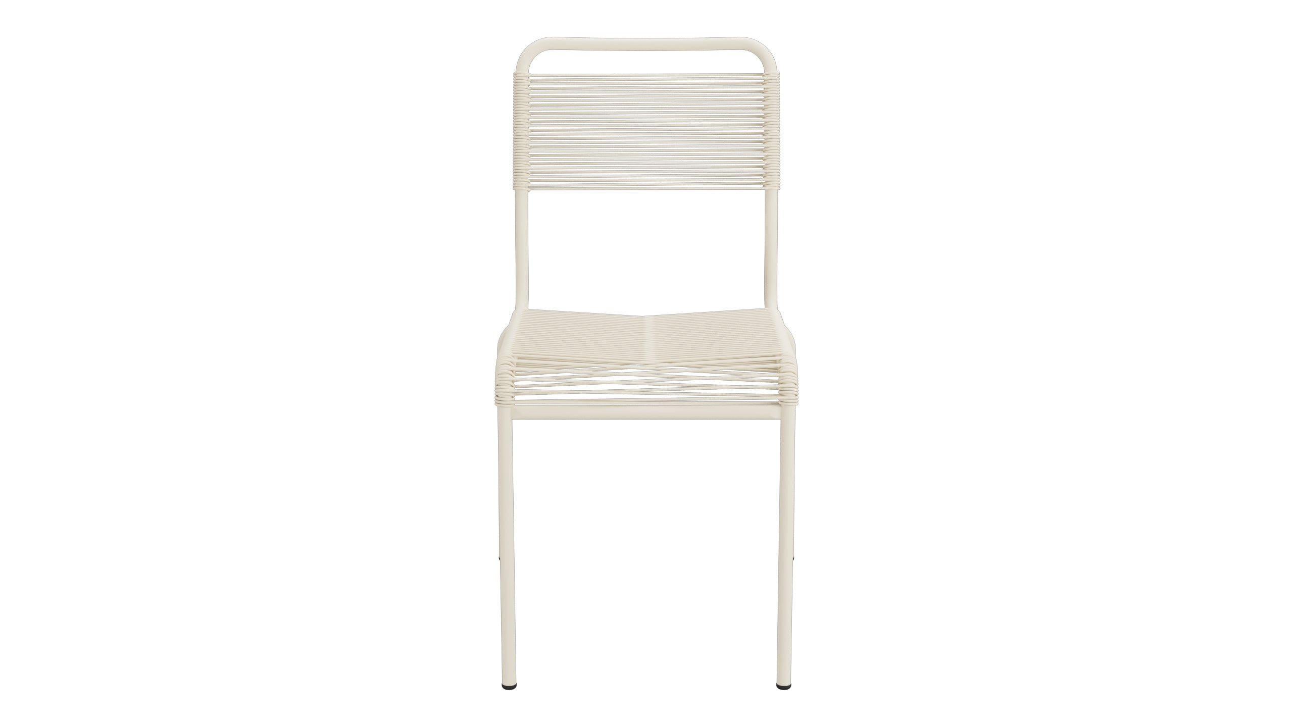 Rigi Spaghetti-Gartenstuhl ohne Armlehne in Pastellsand präsentiert im Onlineshop von KAQTU Design AG. Gartenstuhl ist von Schaffner