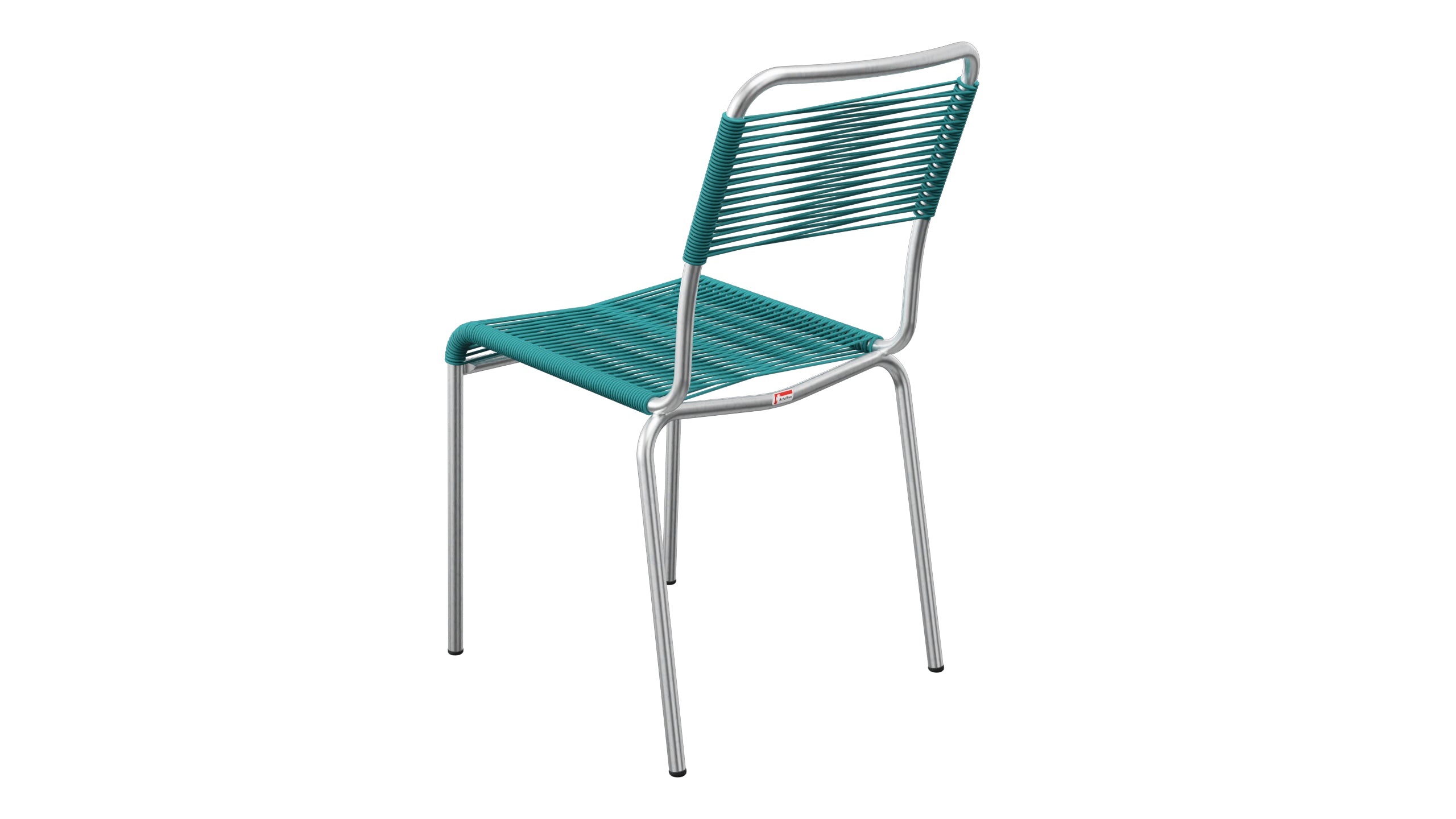Rigi Spaghetti-Gartenstuhl ohne Armlehne in Kaliblau präsentiert im Onlineshop von KAQTU Design AG. Gartenstuhl ist von Schaffner