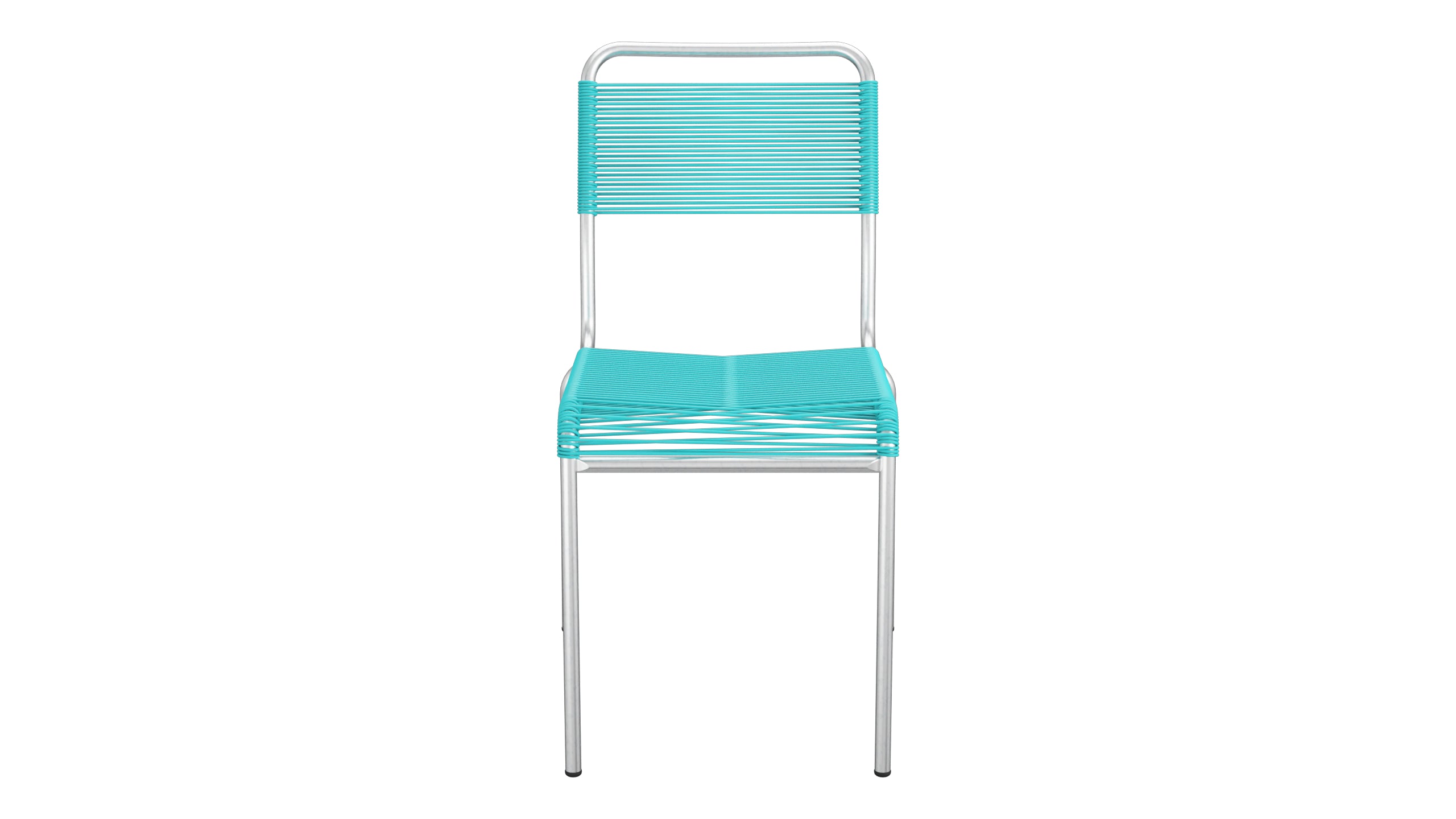 Rigi Spaghetti-Gartenstuhl ohne Armlehne in Türkis präsentiert im Onlineshop von KAQTU Design AG. Gartenstuhl ist von Schaffner
