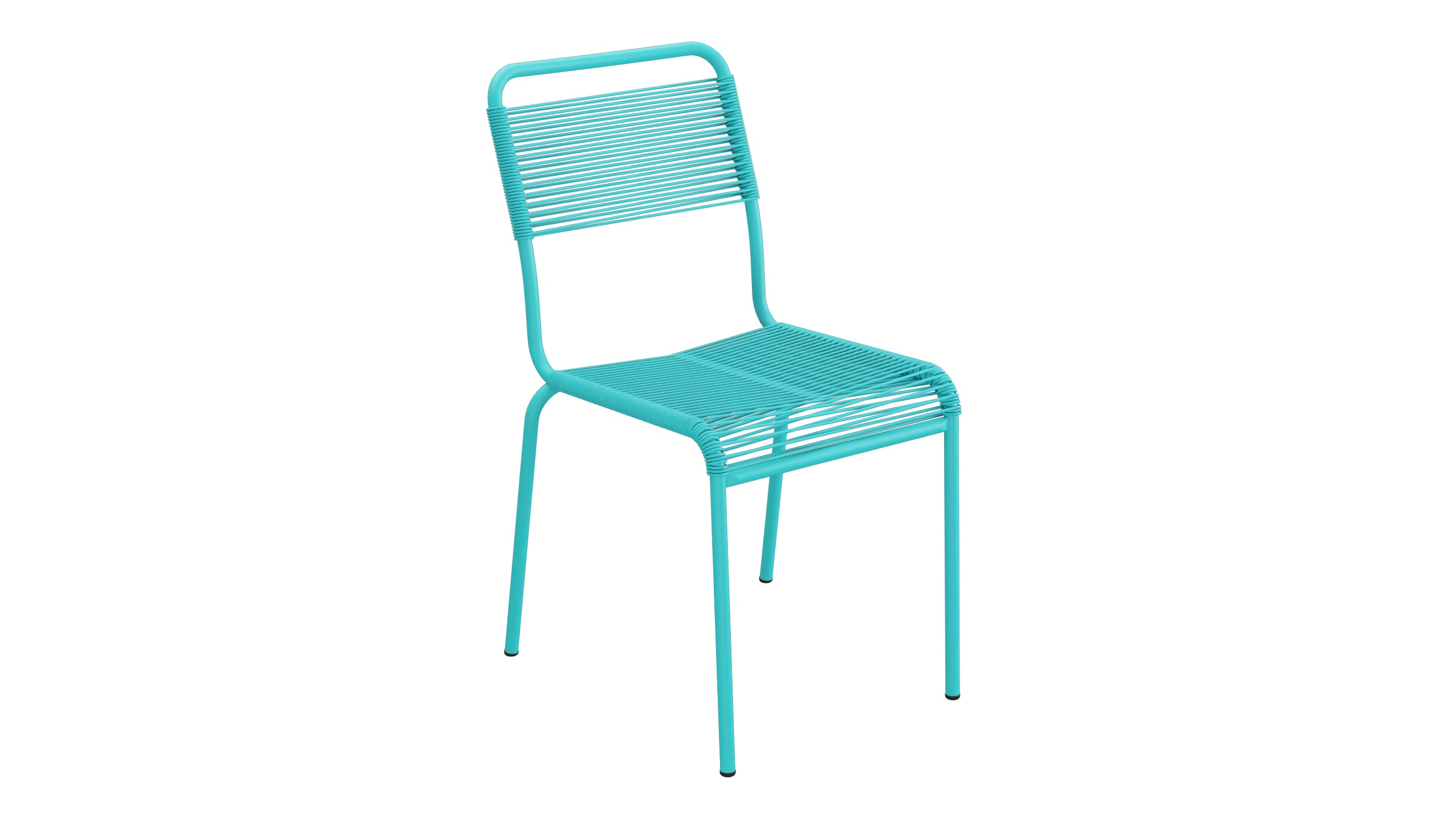 Rigi Spaghetti-Gartenstuhl ohne Armlehne in Türkis präsentiert im Onlineshop von KAQTU Design AG. Gartenstuhl ist von Schaffner