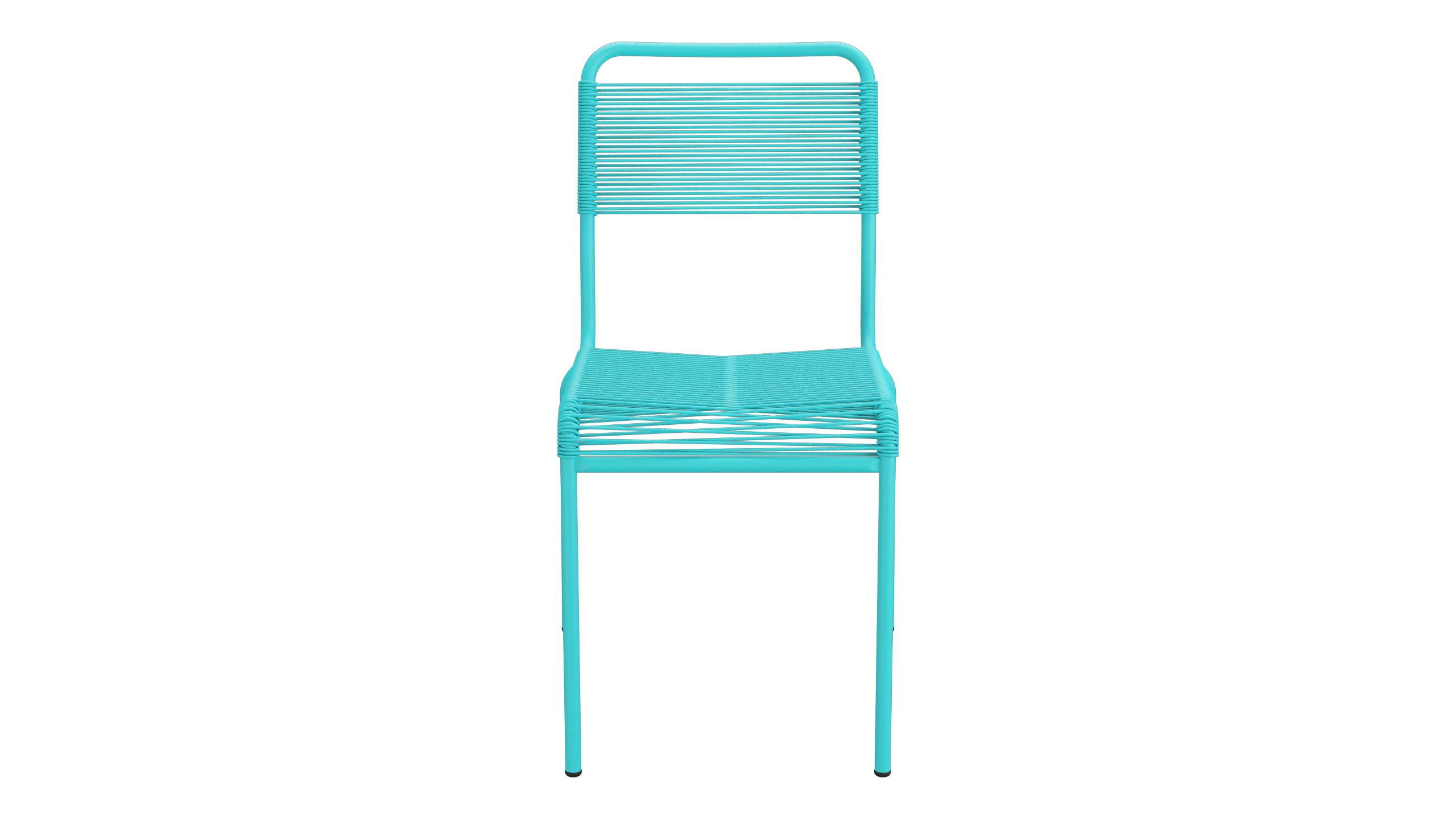 Rigi Spaghetti-Gartenstuhl ohne Armlehne in Türkis präsentiert im Onlineshop von KAQTU Design AG. Gartenstuhl ist von Schaffner