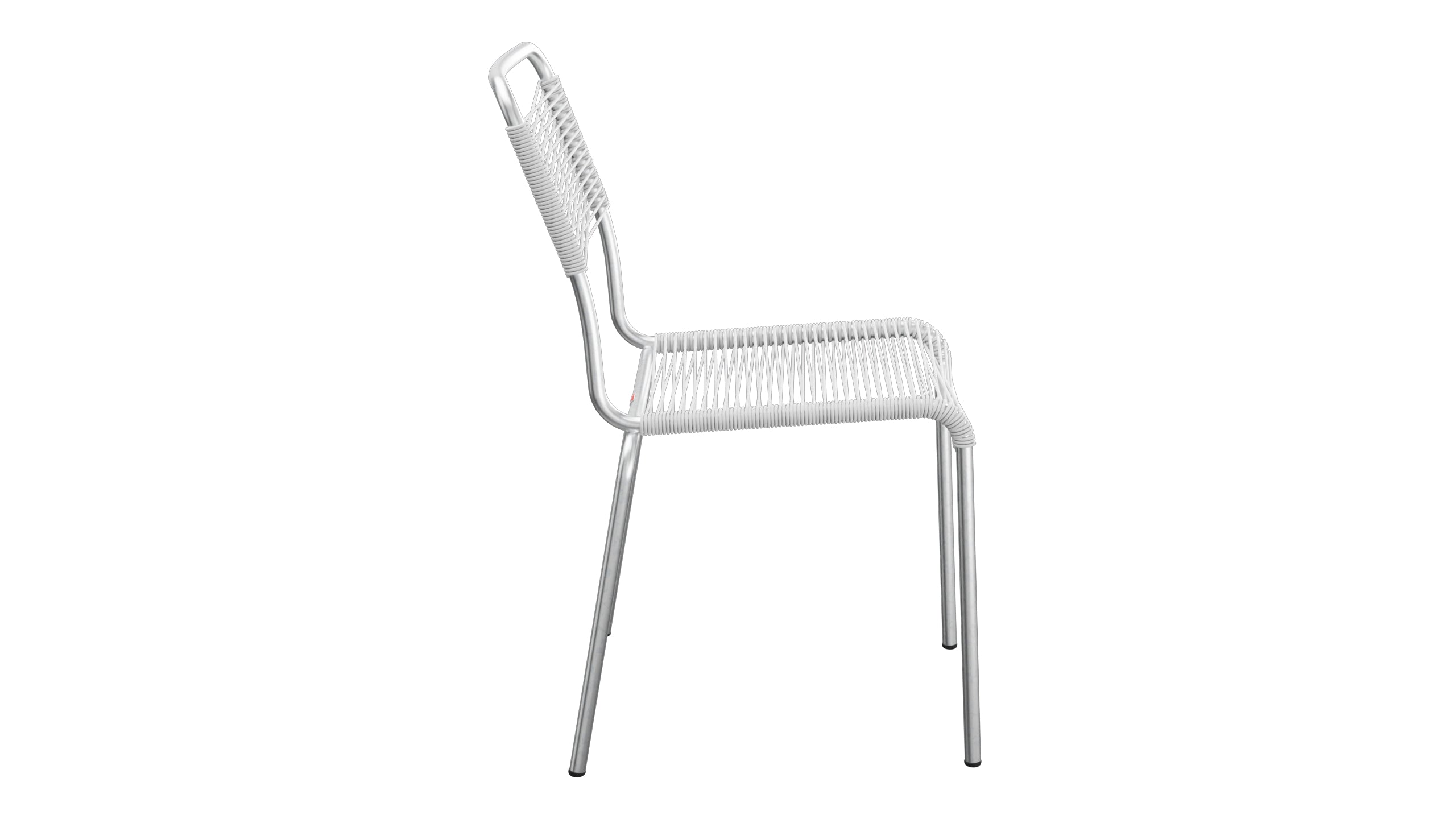 Rigi Spaghetti-Gartenstuhl ohne Armlehne in Weiss präsentiert im Onlineshop von KAQTU Design AG. Gartenstuhl ist von Schaffner