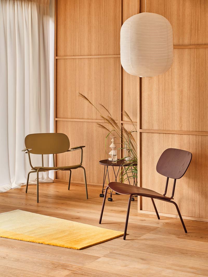 New School Lounge N4NL01 - Sessel aus Sperrholz in Grün präsentiert im Onlineshop von KAQTU Design AG. Sessel ist von Mdd