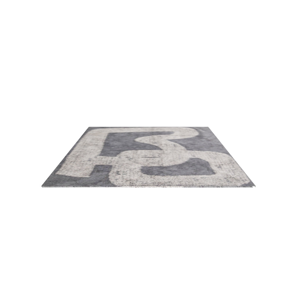 Addo Teppich: Zeitloses Design in Grau aus Baumwolle von Bloomingville.