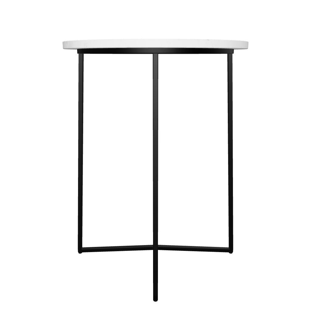 Runder Beistelltisch Bryson B mit 41 cm Durchmesser, modernes Design von Kave Home, ideal für zeitgemäße Wohnräume.