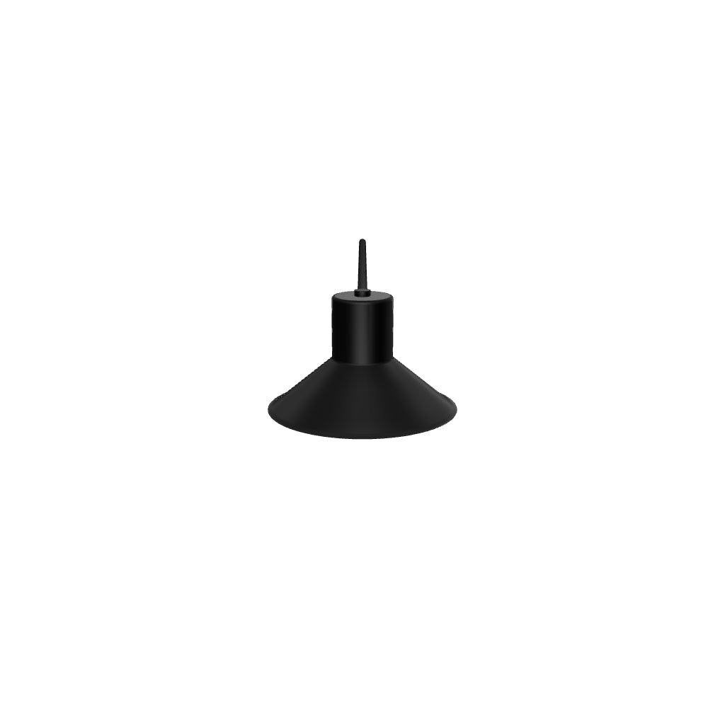 3D-Modell der Aria Wandleuchte in Schwarz, elegantes Design aus Messing und Metall, ideal für moderne Wohnräume.