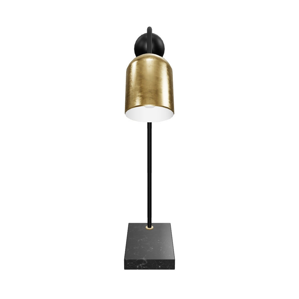 3D-Modell der Natsumi Tischlampe: Elegante Kombination aus Eisen, Marmor und Messing für stilvolle Wohnräume.