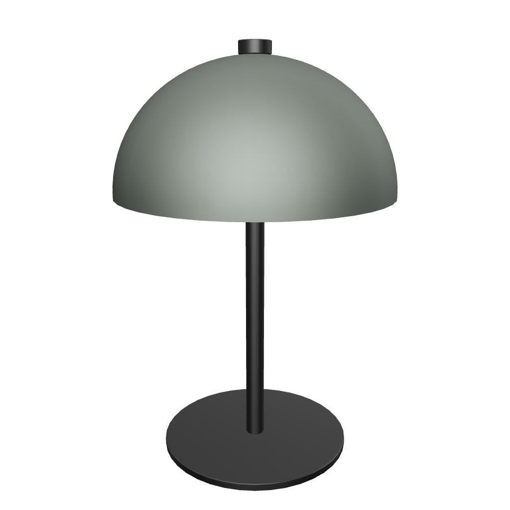 3D-Modell der Aleyla Tischlampe: Grünes Metall, stilvolles Design, ideal für moderne und klassische Räume, AR-kompatibel.