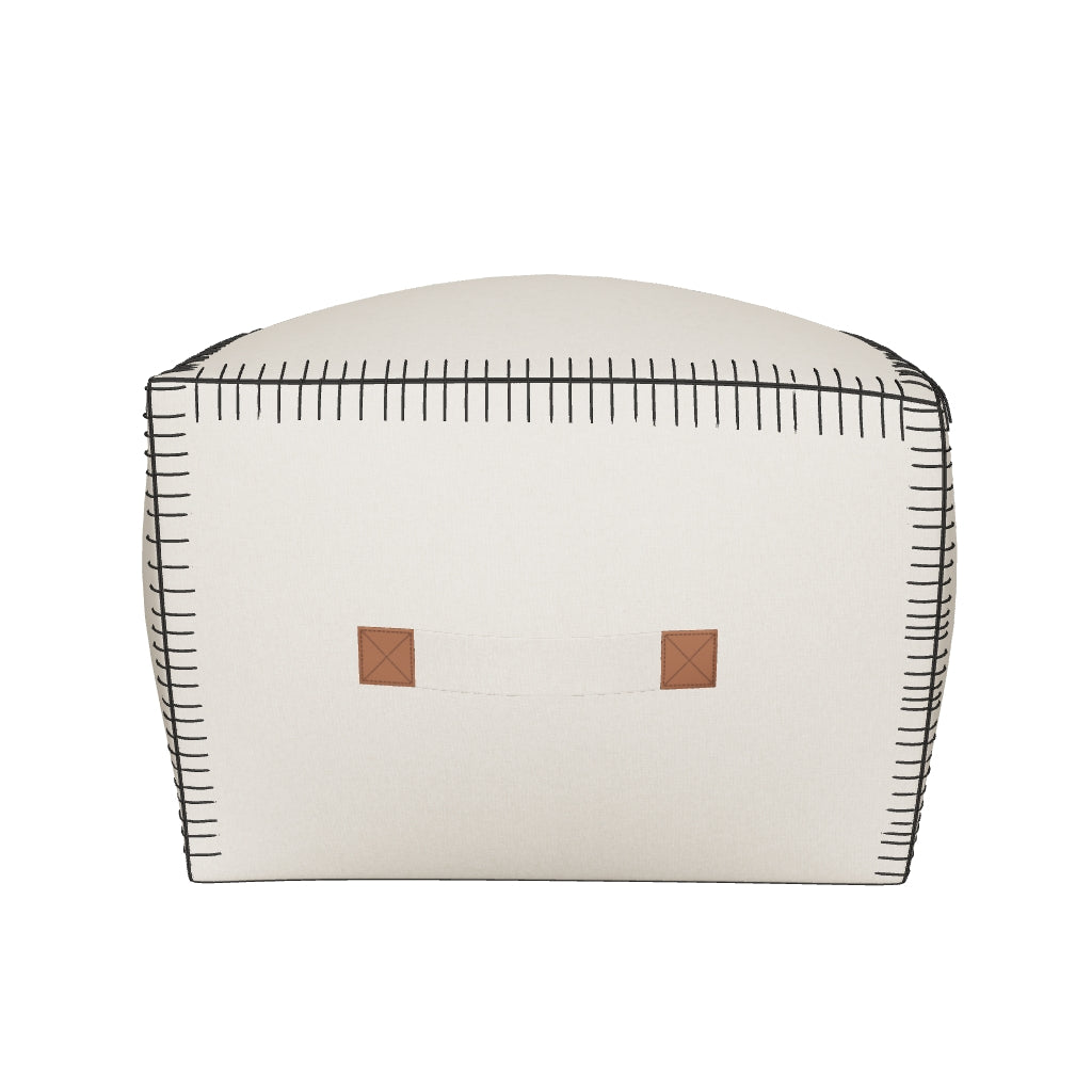Handgefertigter Anahi Pouf von Kave Home, 45 x 30 cm, aus hochwertiger Baumwolle mit elegantem Design und vielseitiger Nutzung.
