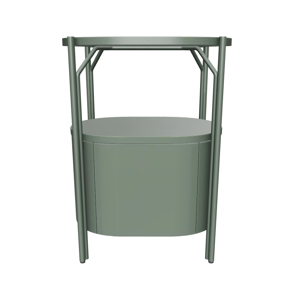 Badezimmermöbel Arely mit Stahlgestell und grün lackiertem MDF, 60 x 40 cm in Dunkelgrün präsentiert im Onlineshop von KAQTU Design AG. Badezimmermöbel ist von Kave Home