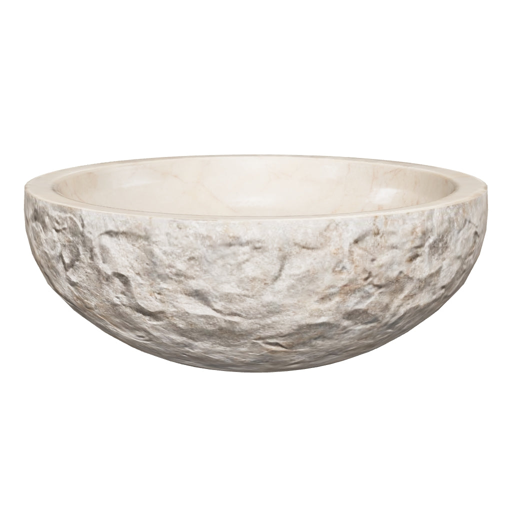 Aufsatzwaschbecken Orvane aus beigem Marmor, Ø 40 cm in Beige präsentiert im Onlineshop von KAQTU Design AG. Badezimmermöbel ist von Kave Home