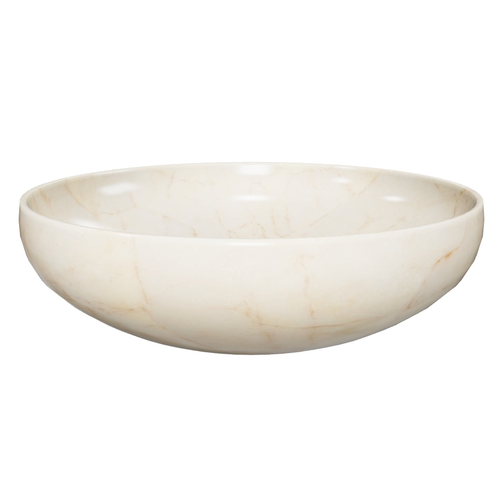 Aufsatzwaschbecken Darnen aus beigem Marmor, Ø 40 cm in Beige präsentiert im Onlineshop von KAQTU Design AG. Badezimmermöbel ist von Kave Home