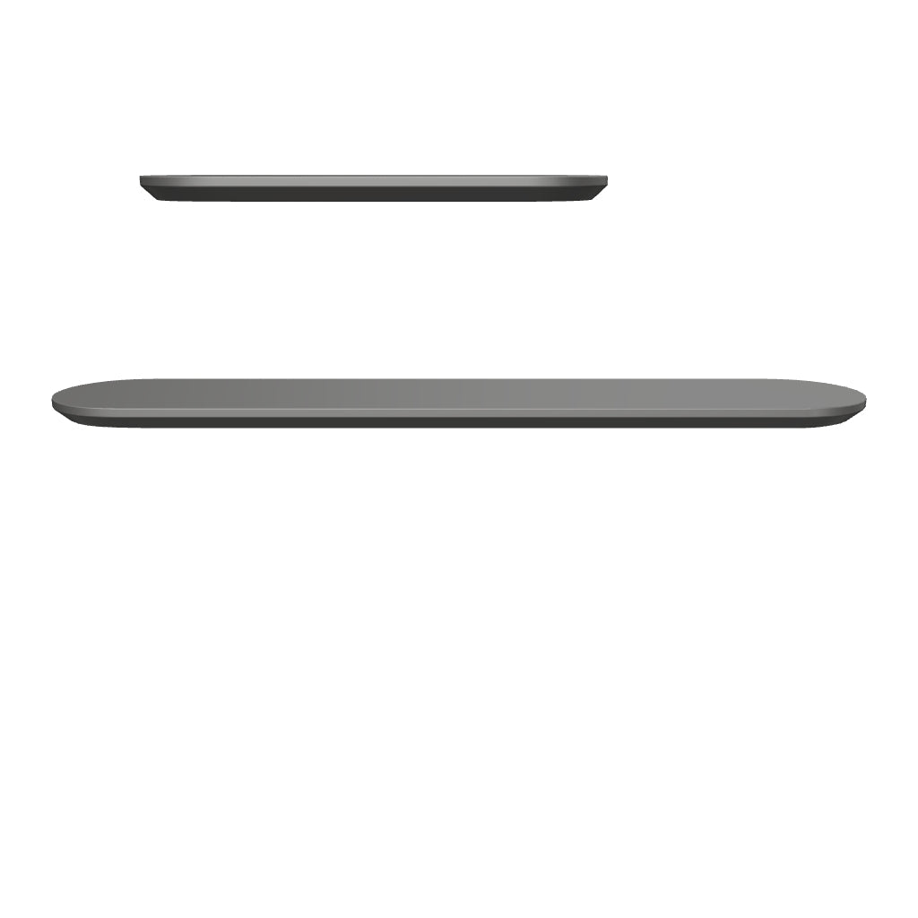 Set Arely aus 2 MDF-Regalen mit schwarzer Lackierung, 35 cm/55 cm in Schwarz präsentiert im Onlineshop von KAQTU Design AG. Wandregal ist von Kave Home
