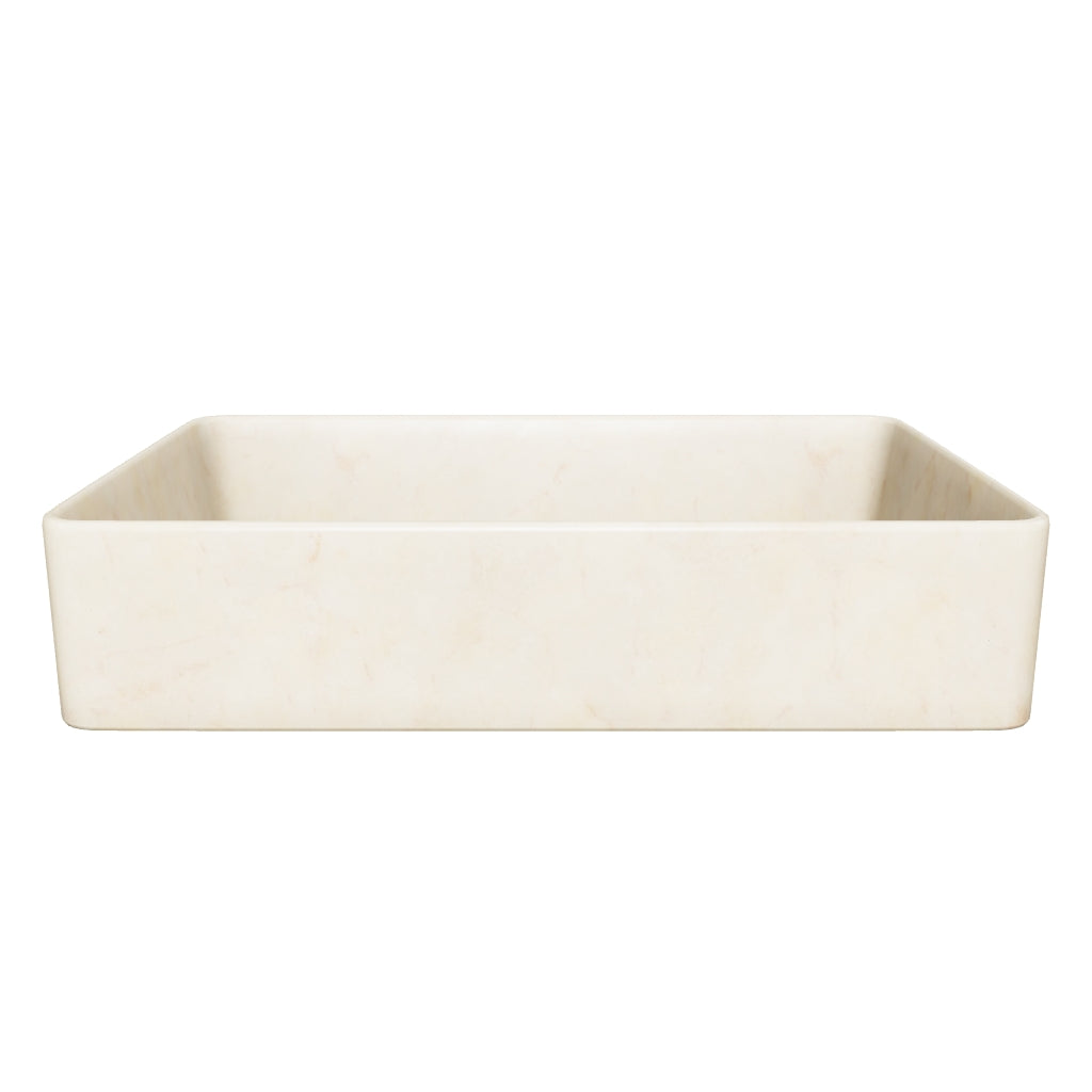 Aufsatzwaschbecken Darnen aus beigem Marmor, 55 x 35 cm in Beige präsentiert im Onlineshop von KAQTU Design AG. Badezimmermöbel ist von Kave Home