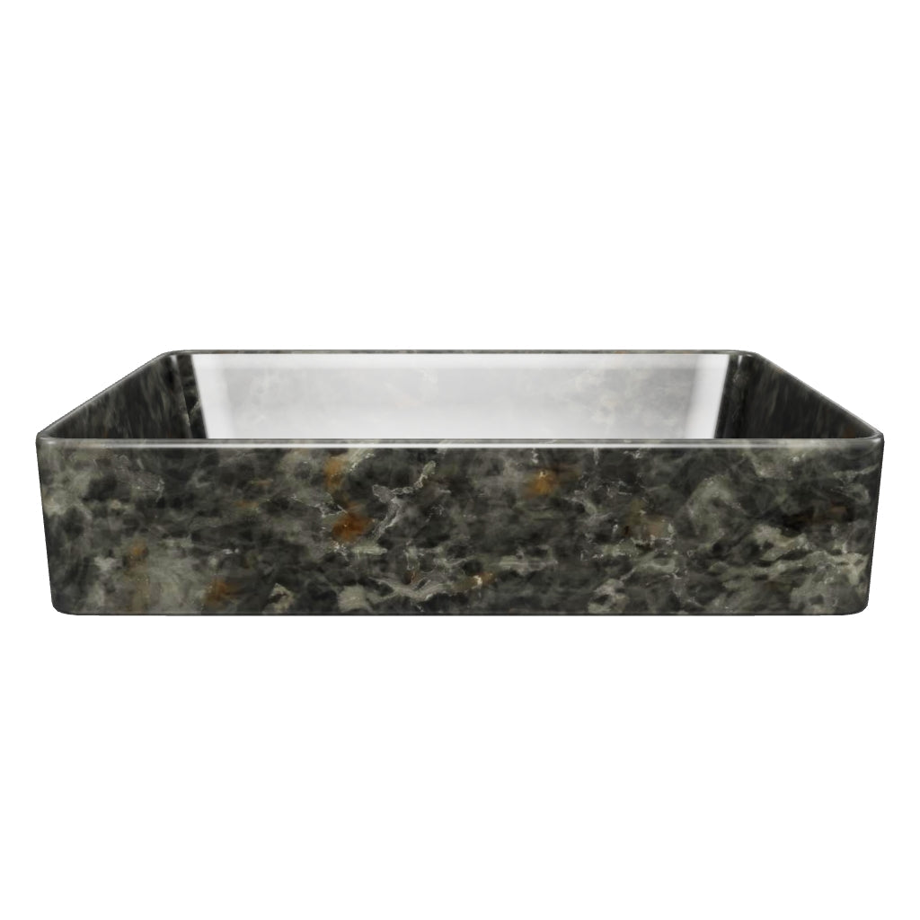 Aufsatzwaschbecken Darnen aus grauem Marmor, 55 x 35 cm in Grau präsentiert im Onlineshop von KAQTU Design AG. Badezimmermöbel ist von Kave Home