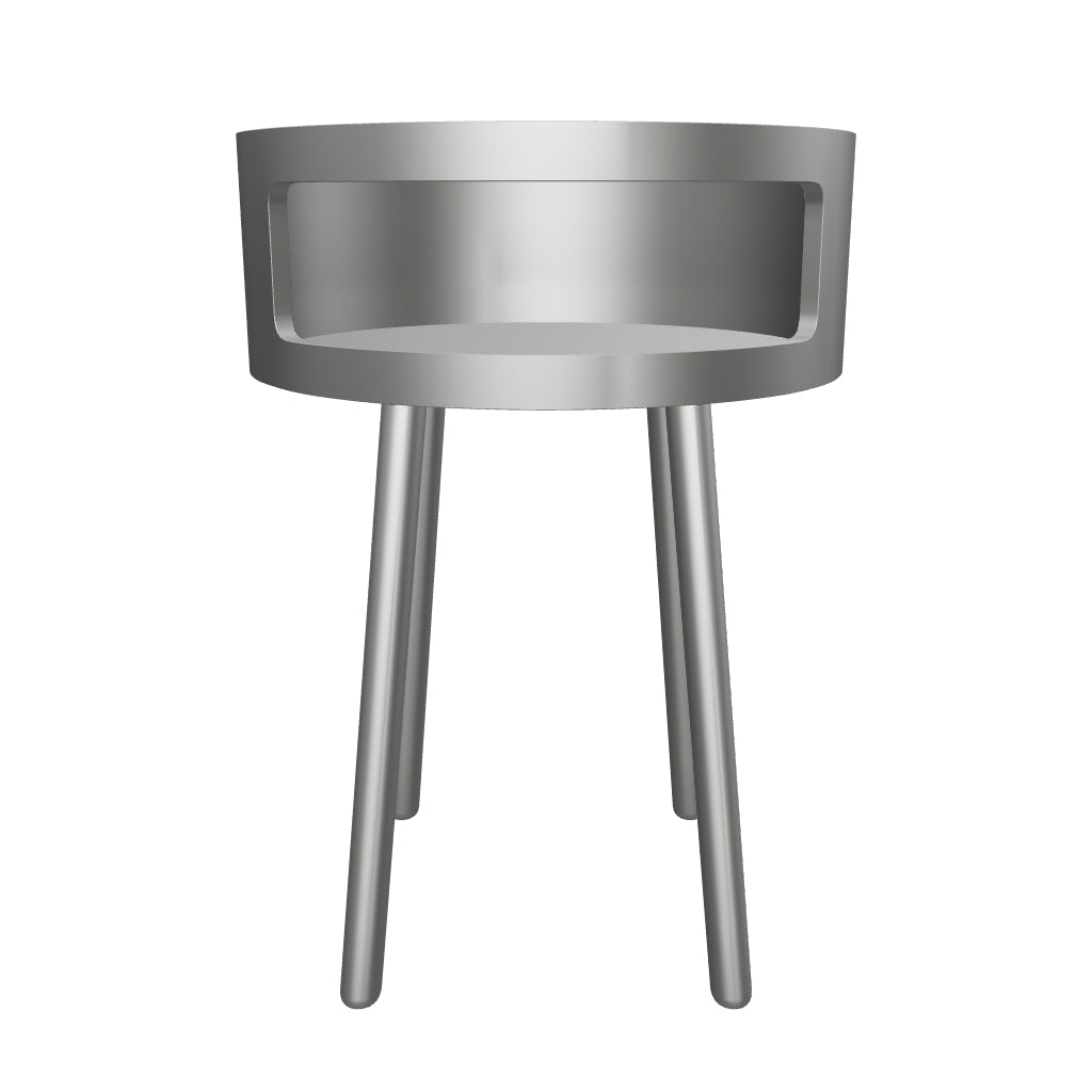 3D-Modell des grauen Kurb B Beistelltischs Ø 40 cm von Kave Home, elegantes Design, vielseitig und hochwertig.