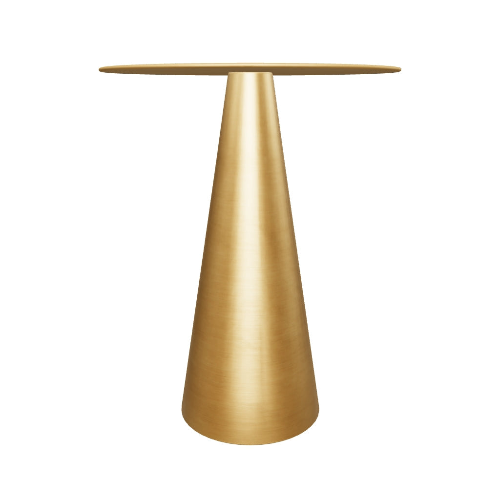 3D-Modell eines eleganten, goldfarbenen Rhet Beistelltischs aus Metall, Ø 39 cm, ideal für Deko und Getränke.