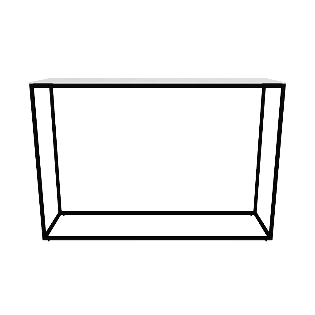 3D-Modell: Rewena Konsolentisch, Kalos Weiß Feinsteinzeug, Stahlgestell, 110x75 cm, modern und vielseitig.