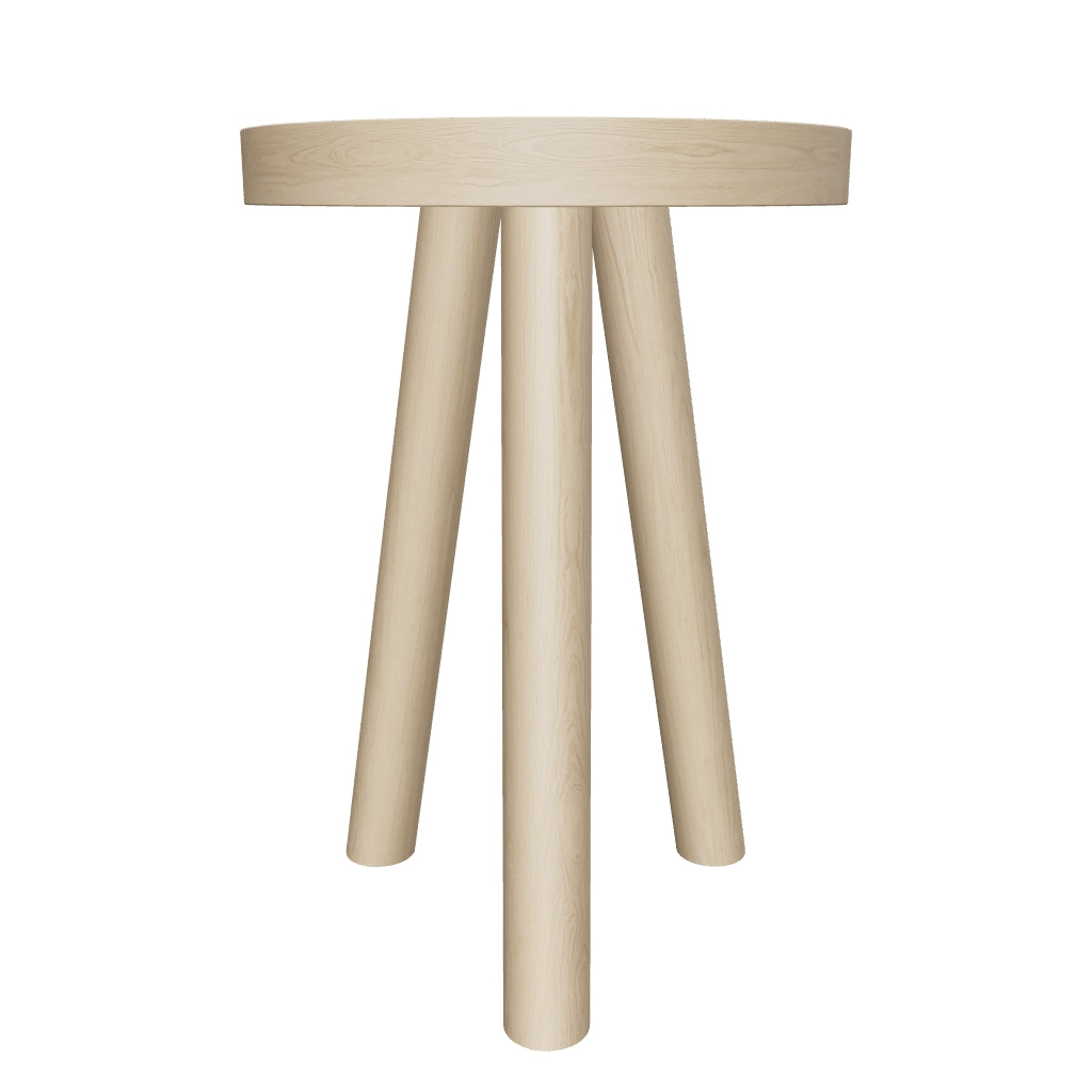 3D-Modell: Runder Beistelltisch aus recyceltem Teakholz, Ø 35 cm, elegant und nachhaltig, von Kave Home.