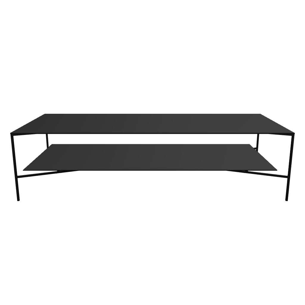 3D-Modell des Azisi Couchtischs, 140x60 cm, aus Stahl, minimalistisch, langlebig, für stilvolle Wohnzimmer.