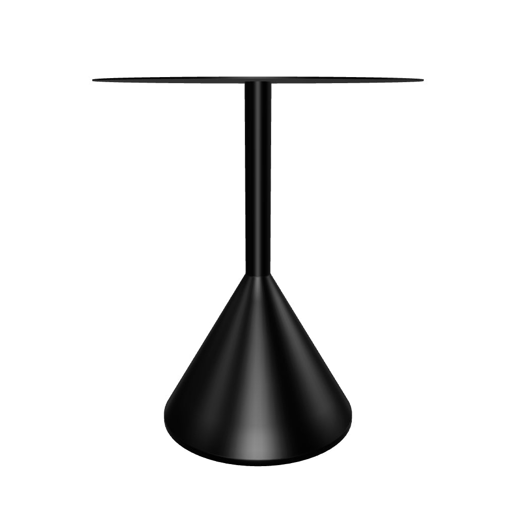 3D-Modell des eleganten, schwarzen Yinan Beistelltischs Ø 48 cm, minimalistisch und stabil, ideal für moderne Räume.