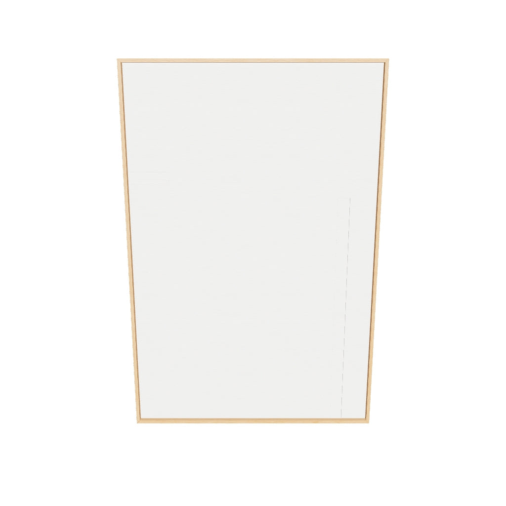 3D-Modell eines eleganten, weißen Sefri Bildes (60x90 cm) mit geraden geometrischen Formen, modern und zeitlos.