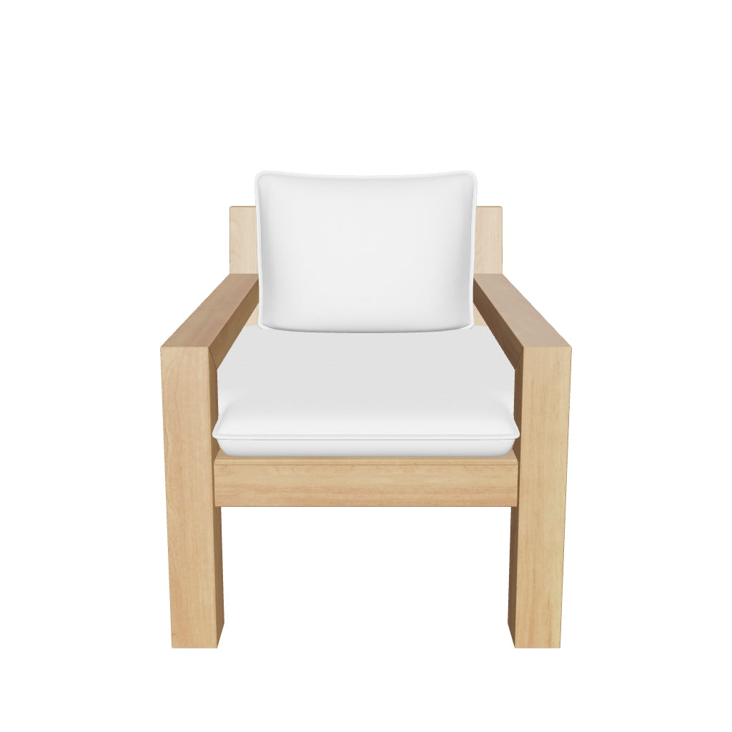 Massiver Teakholz-Sessel Forcanera mit modernem Design, ideal für Innen- und Außenbereiche, langlebig und hochwertig verarbeitet.