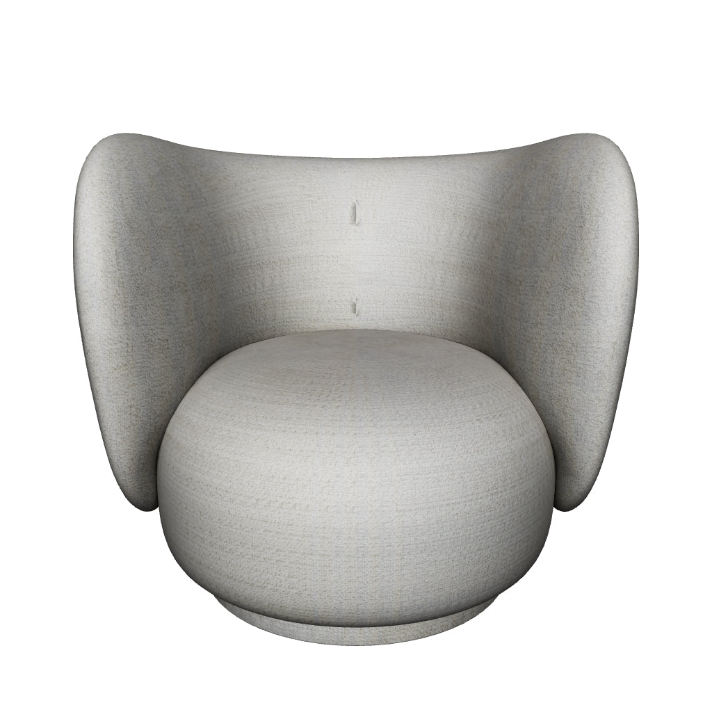Der Rico Loungestuhl Boucle vereint modernes Design mit Komfort, dank seiner sanften Kurven und dem hochwertigen Boucle-Textil.