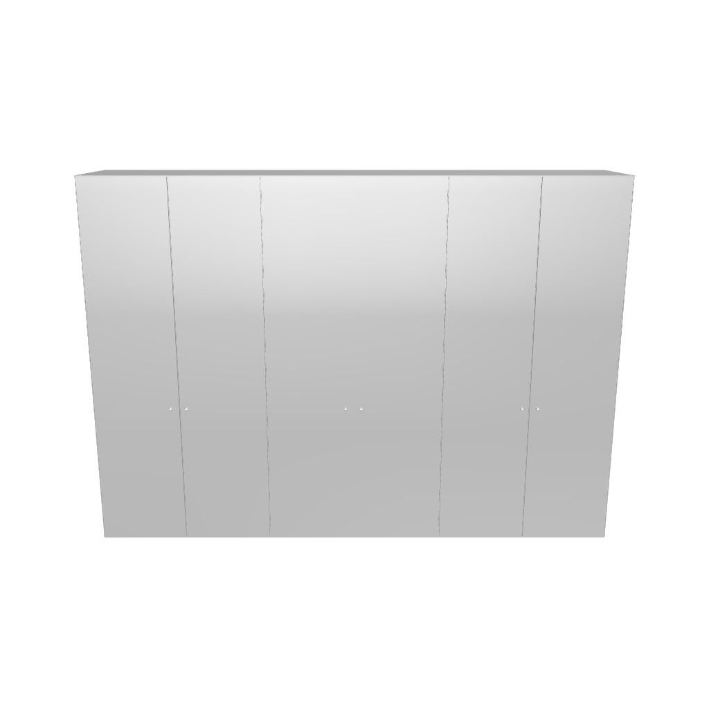 Geräumiger Jutzler Drehtürenschrank, 6 Türen, cremeweiß, modern.