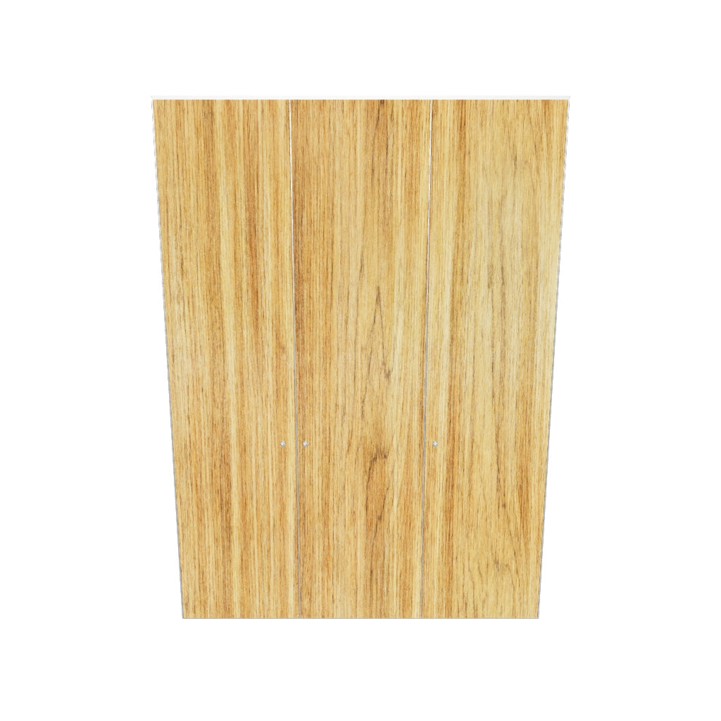 Eleganter Jutzler Drehtürenschrank in Eiche mit drei Türen.