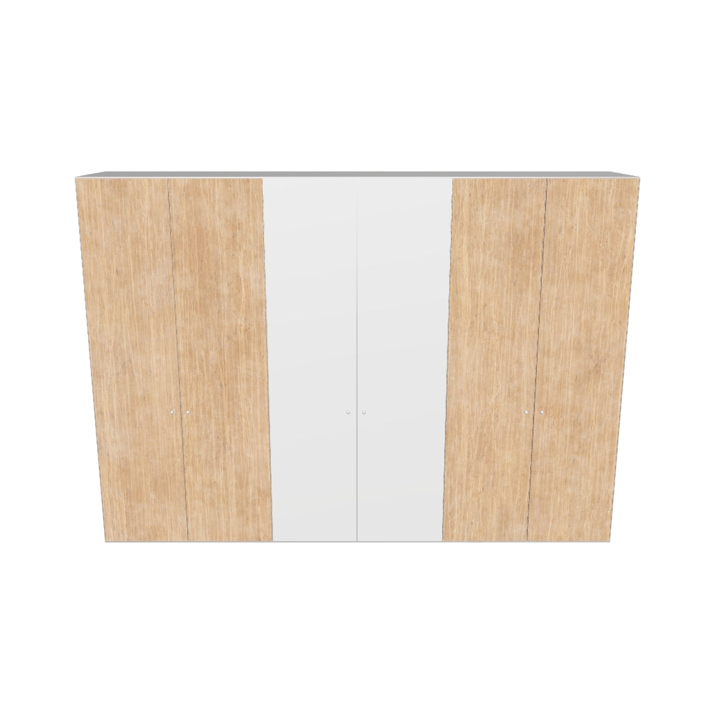 Moderner Jutzler Drehtürenschrank in Eiche mit sechs Spiegeltüren.
