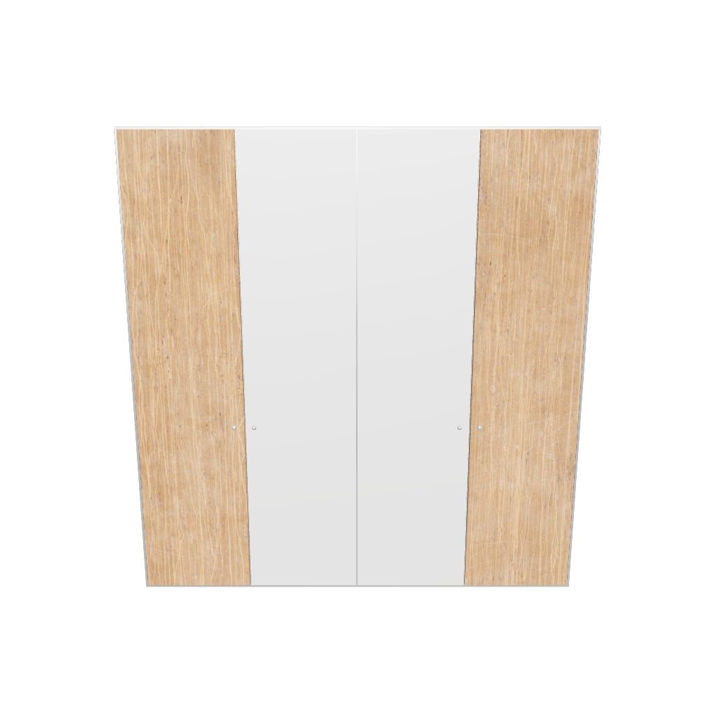 Eleganter 4-türiger Eiche-Schrank von Jutzler mit Spiegelfront.
