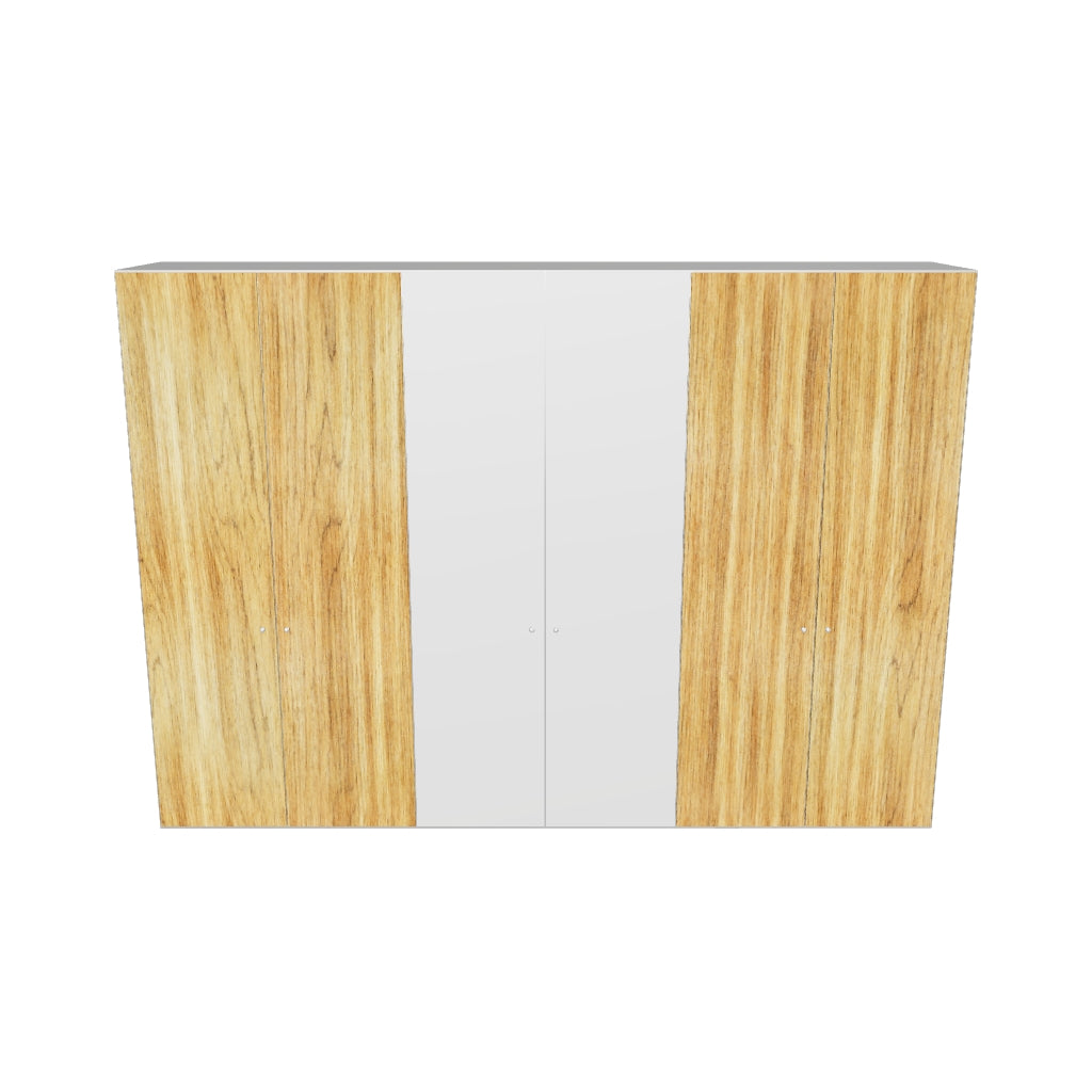 Eleganter Jutzler Schrank in Eiche mit 6 Spiegel-Drehtüren.