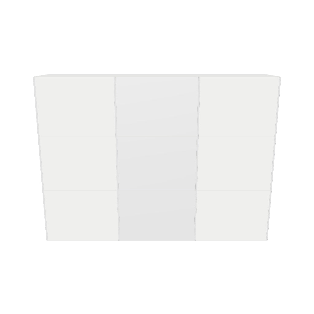Eleganter Schwebetürenschrank XL in Cremeweiß mit Spiegel von Jutzler. Vielseitig konfigurierbar, stabil und funktional.