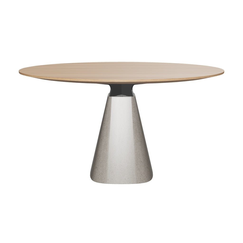 Eleganter Mobimex Bridge Round Tisch in tiefem Anthrazitton.