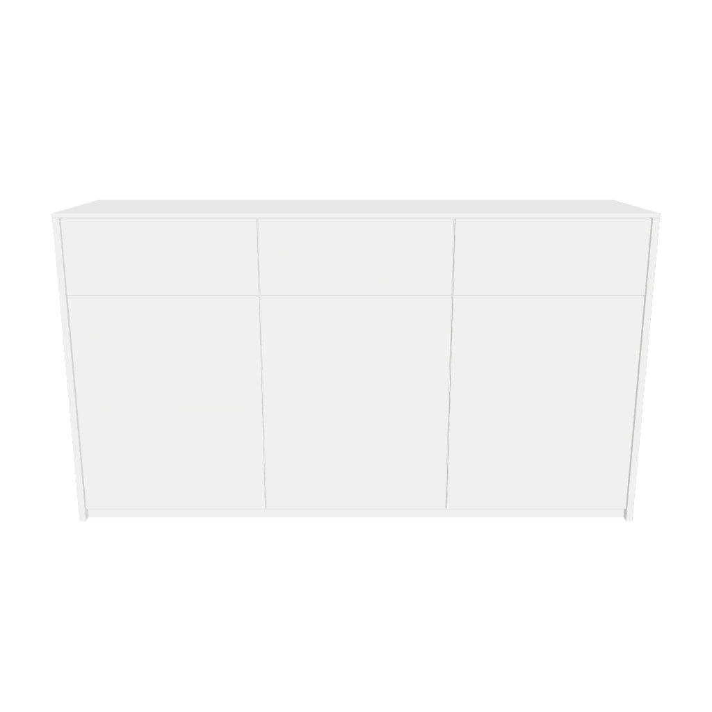 Elegantes Sideboard mit flexiblem Design, 180 cm breit, bietet viel Stauraum und passt in jeden Raum. Robust und pflegeleicht.