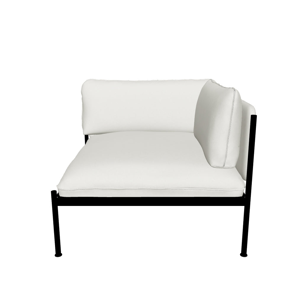 Stilvoller Toom Modular Eck-Sessel von Noo.ma: Komfort, Ästhetik, langlebiger Stahlrahmen, weiche Polsterung, vielseitig einsetzbar.