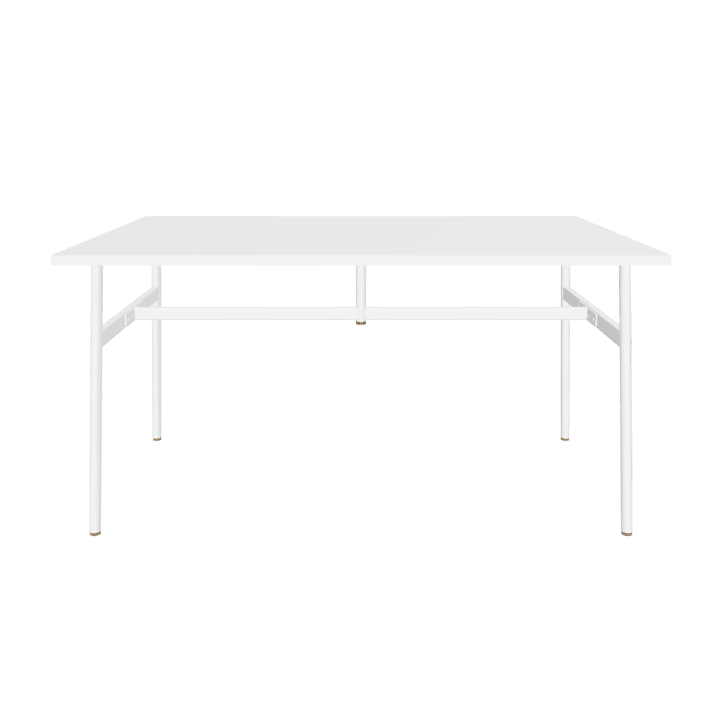 Union Tisch: Minimalistisches Design, kratzfestes Laminat, Messingdetails. Perfekt für Mahlzeiten, Arbeit und Gespräche.