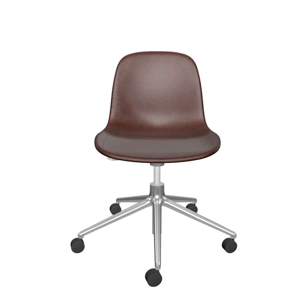 Ergonomischer Form Drehstuhl mit Rollen, gepolstert von Normann.