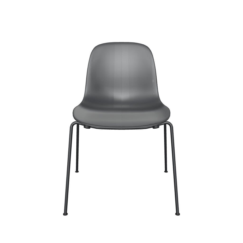 Eleganter Form Stapelstuhl von Normann Copenhagen mit Stahlrahmen.