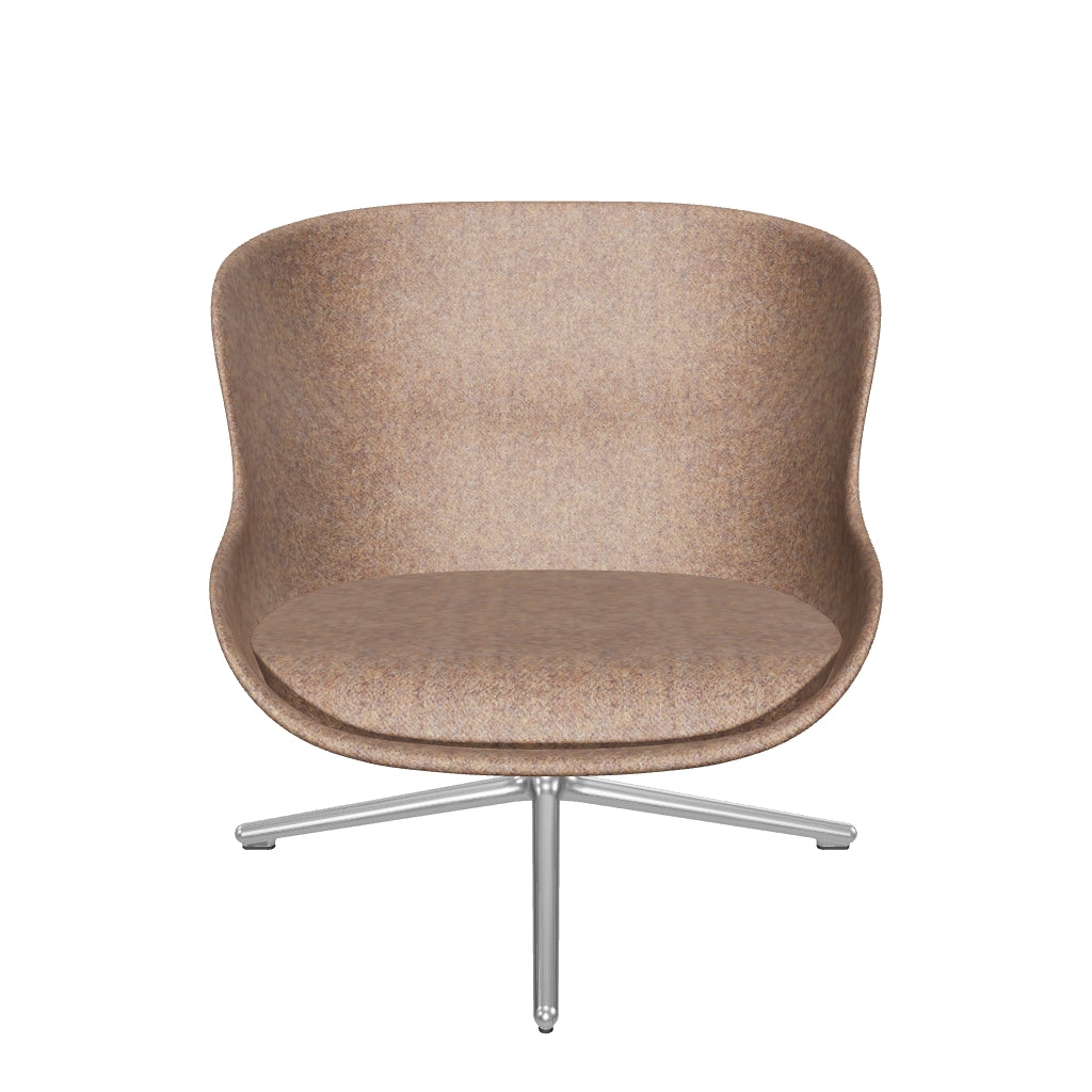Der Hyg Lounge Drehsessel von Normann Copenhagen vereint skandinavische Gemütlichkeit mit modernem Design und bietet vielseitige Polsteroptionen.