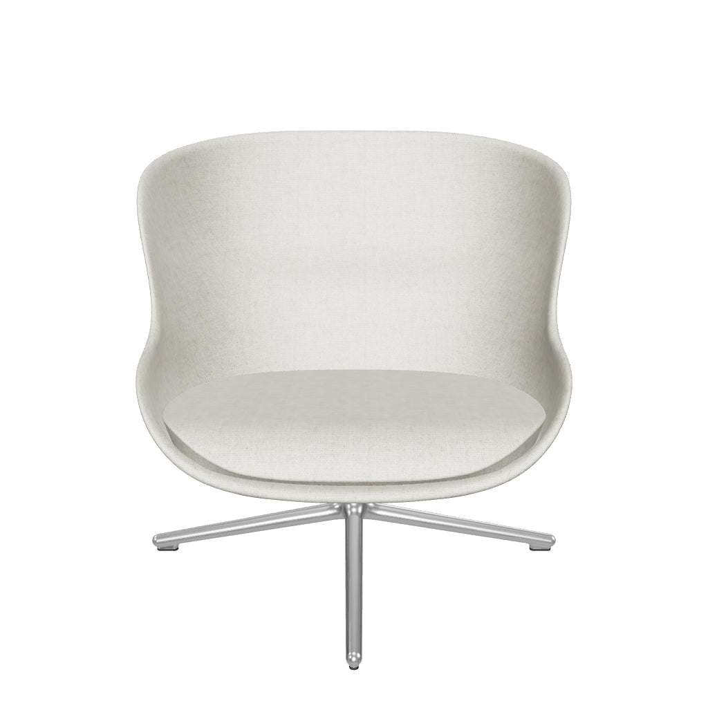 Der Hyg Lounge Drehsessel von Normann Copenhagen vereint skandinavische Gemütlichkeit mit modernem Design und bietet vielseitige Polsteroptionen.