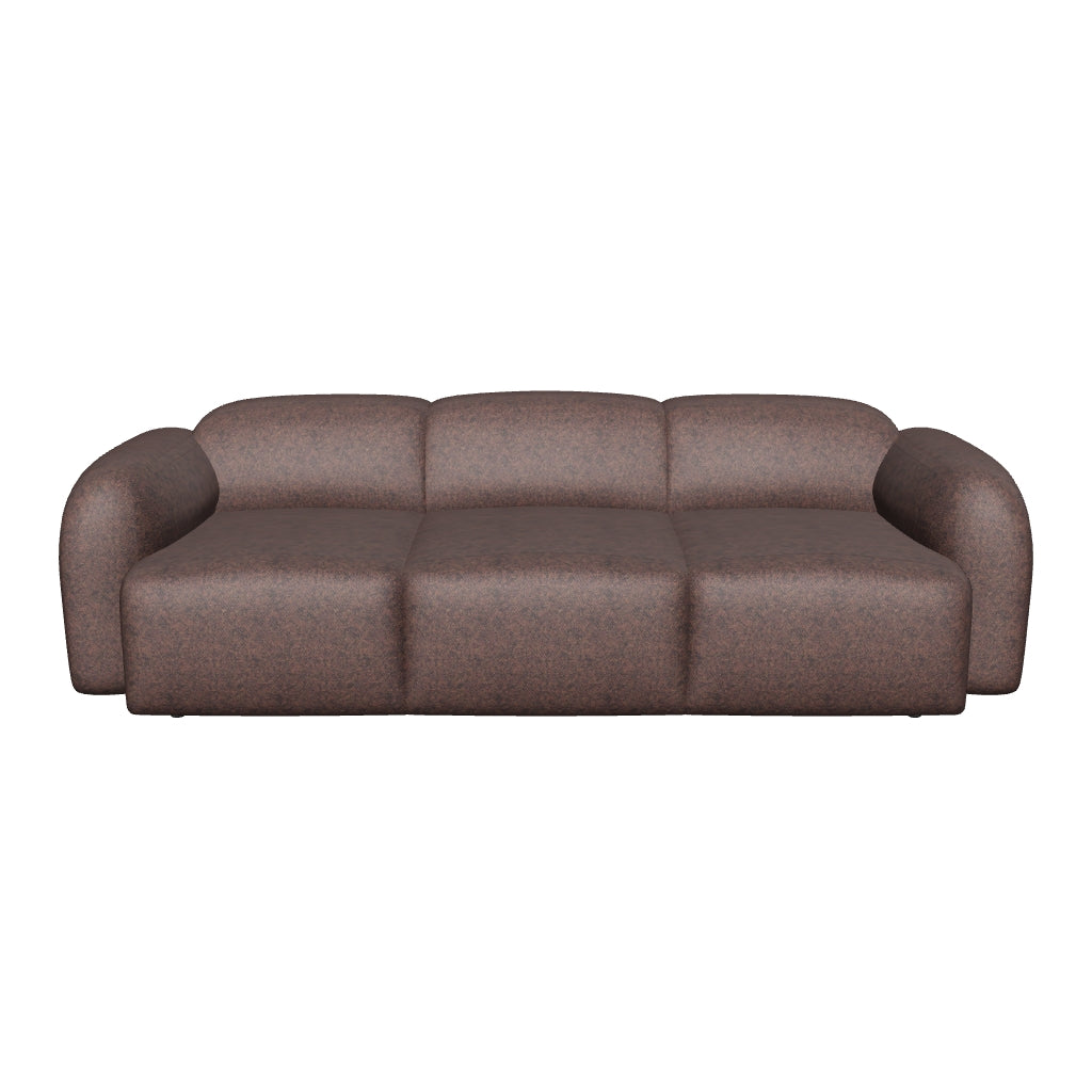 Das Swell Sofa 3er von Normann Copenhagen besticht durch seine weichen Rundungen und fröhliche Optik, die einladend wirken.