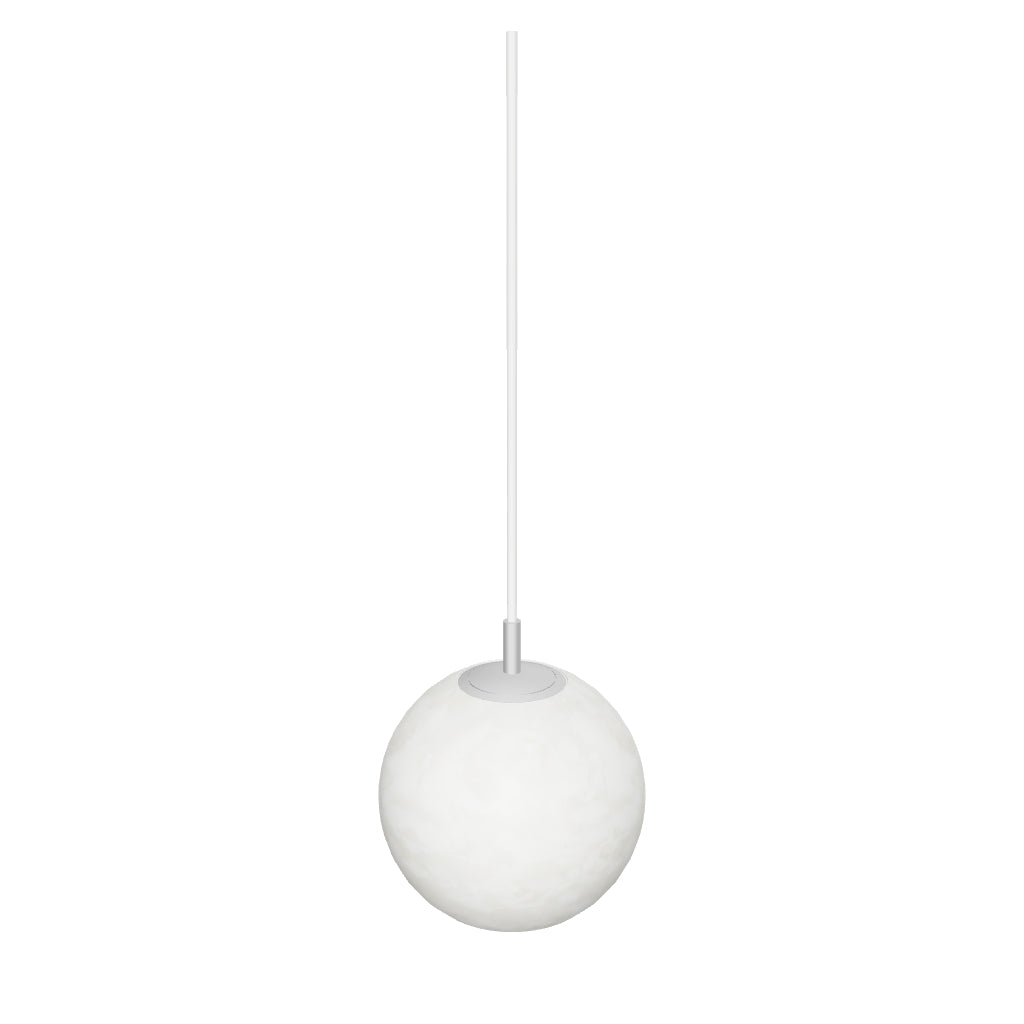 Die Pix Pendelleuchte von Normann Copenhagen: Zeitlose Kugelform, recycelter Kunststoff, einzigartiges Lichtspiel, nachhaltiges Design.